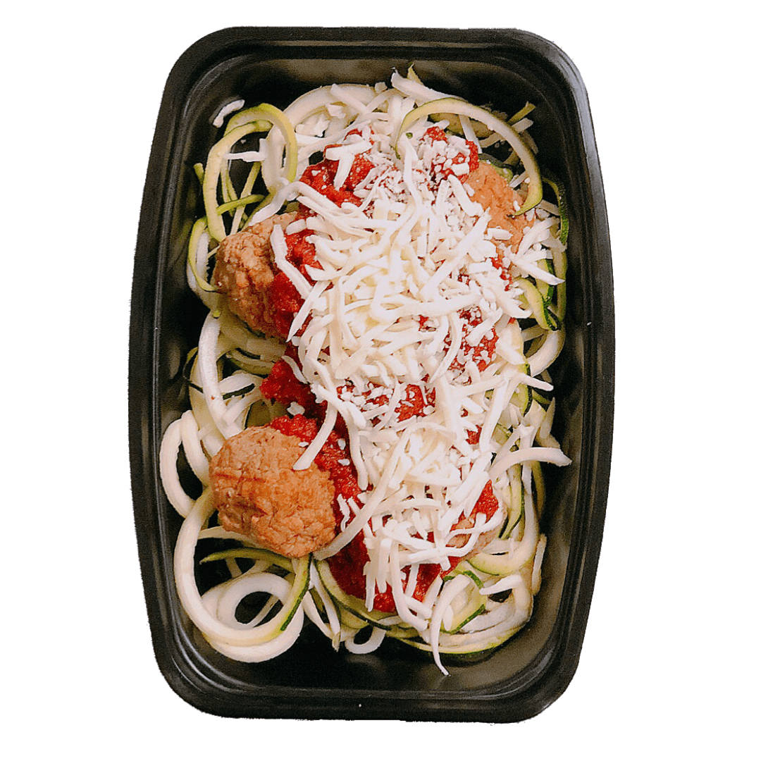 Low Carb Spaghetti with Chicken Meatballs